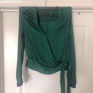 Satin silk top—never worn—no tags